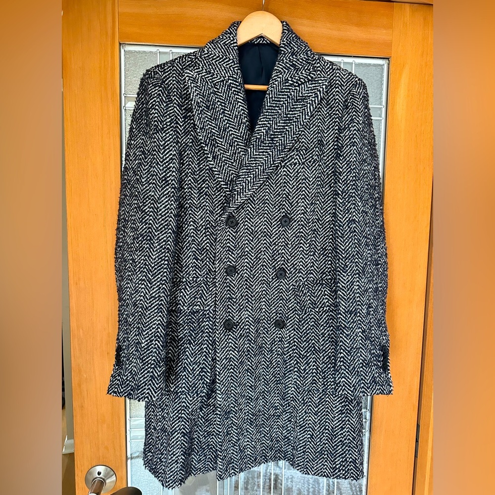 Gutteridge Herringbone Wool Blend Coat